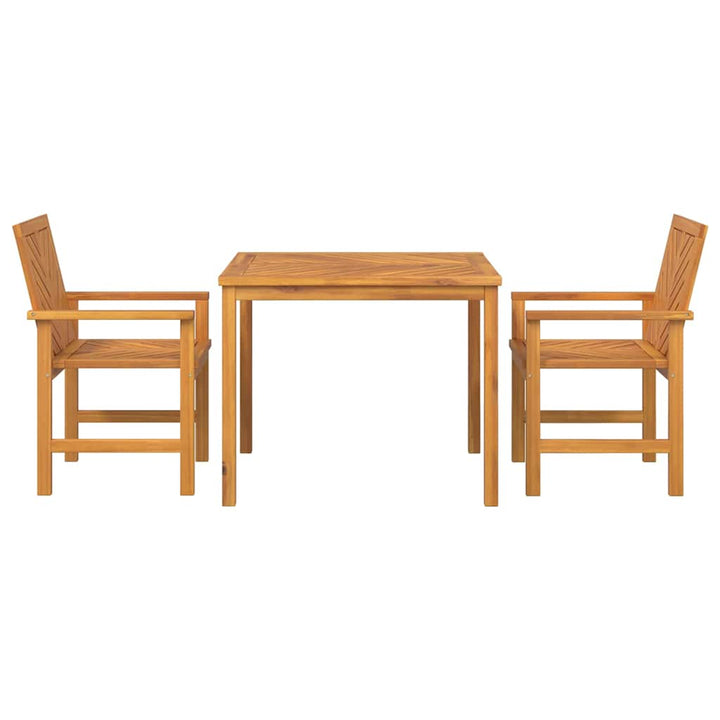 Have Spisebordssæt 3 pcs Brun 90 x 90 x 74 cm Massivt akacietræ
