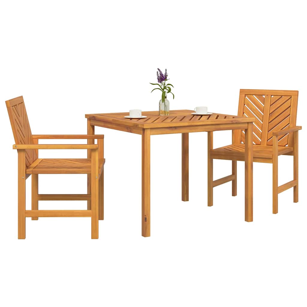Have Spisebordssæt 3 pcs Brun 90 x 90 x 74 cm Massivt akacietræ