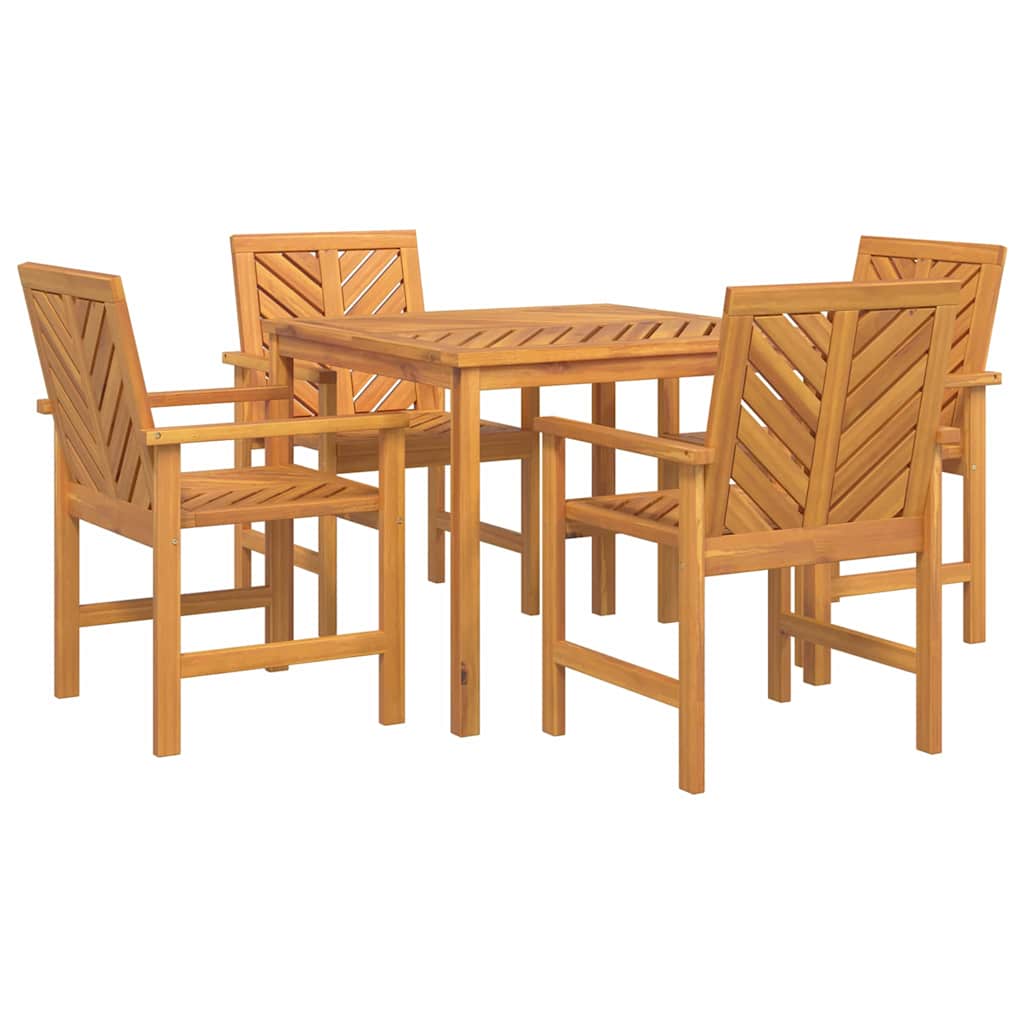 Have Spisebordssæt 5 pcs Brun 90 x 90 x 74 cm Massivt akacietræ
