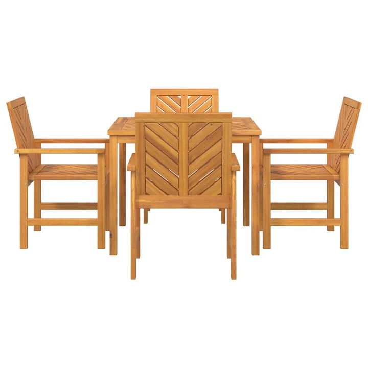 Have Spisebordssæt 5 pcs Brun 90 x 90 x 74 cm Massivt akacietræ