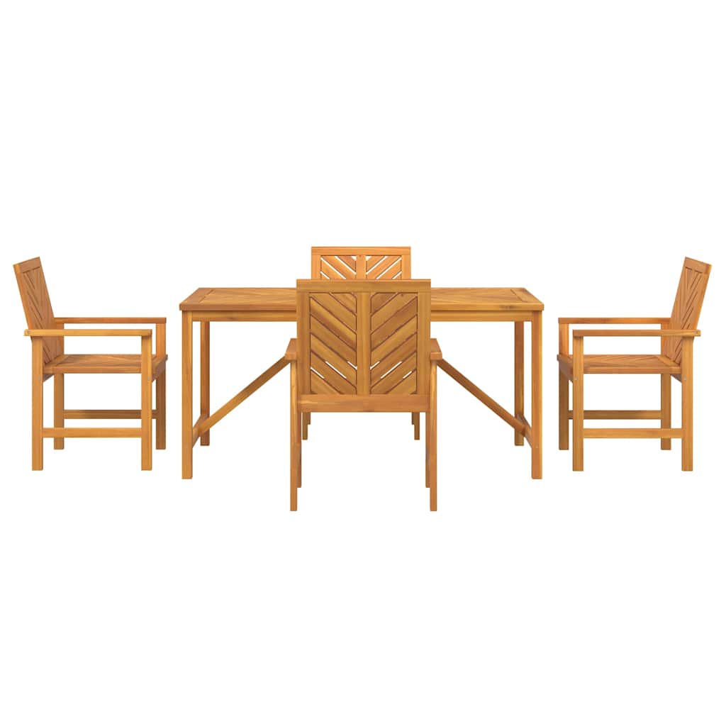 Have Spisebordssæt 5 pcs Brun 150 x 90 x 74 cm
