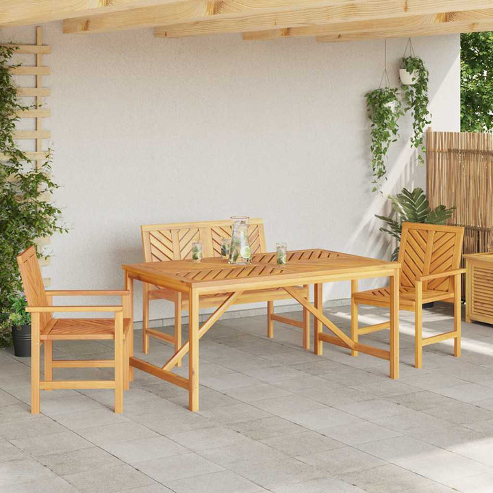 Have Spisebordssæt 4 pcs Brun 150 x 90 x 74 cm
