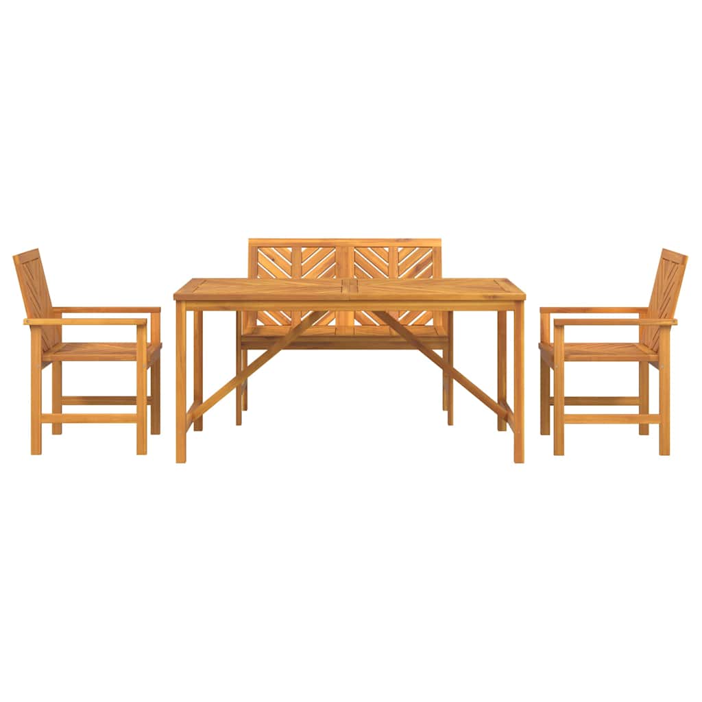 Have Spisebordssæt 4 pcs Brun 150 x 90 x 74 cm