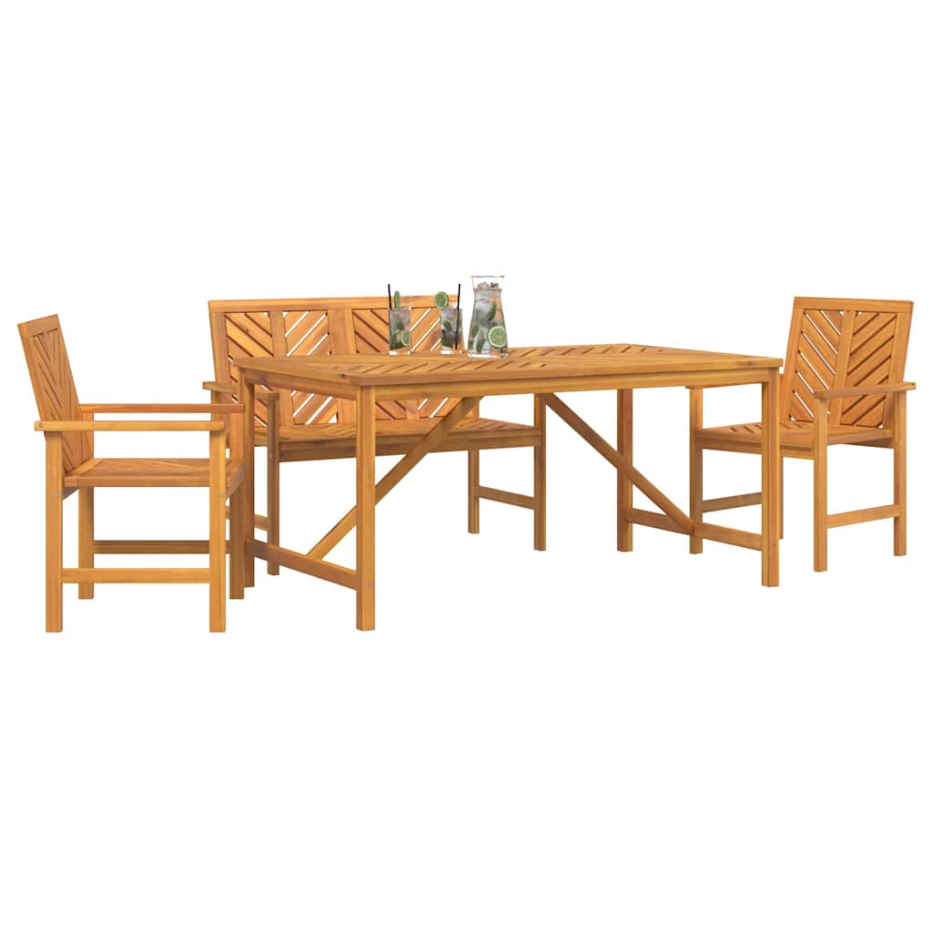 Have Spisebordssæt 4 pcs Brun 150 x 90 x 74 cm