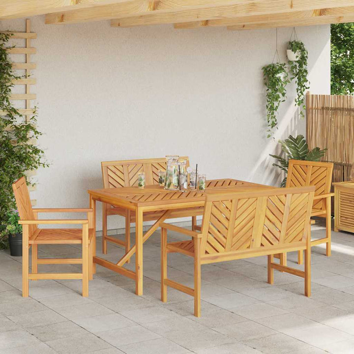 Have Spisebordssæt 5 pcs Brun 150 x 90 x 74 cm