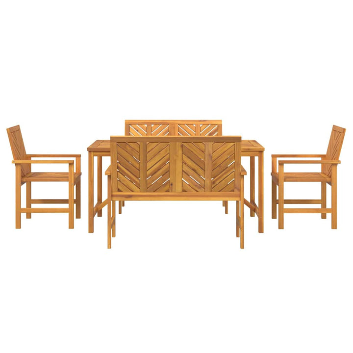 Have Spisebordssæt 5 pcs Brun 150 x 90 x 74 cm