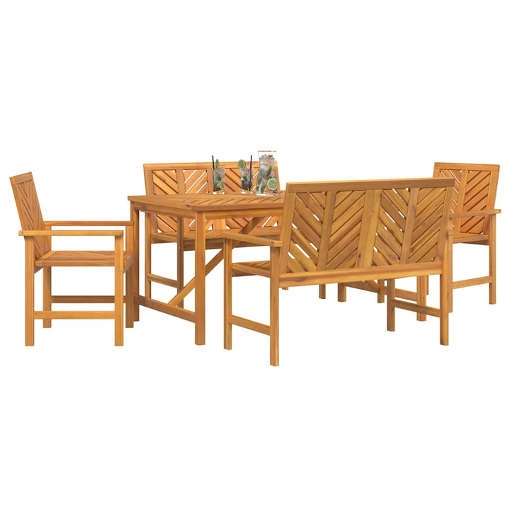 Have Spisebordssæt 5 pcs Brun 150 x 90 x 74 cm