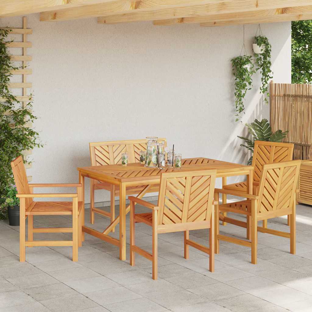 Have Spisebordssæt 6 pcs Brun 150 x 90 x 74 cm