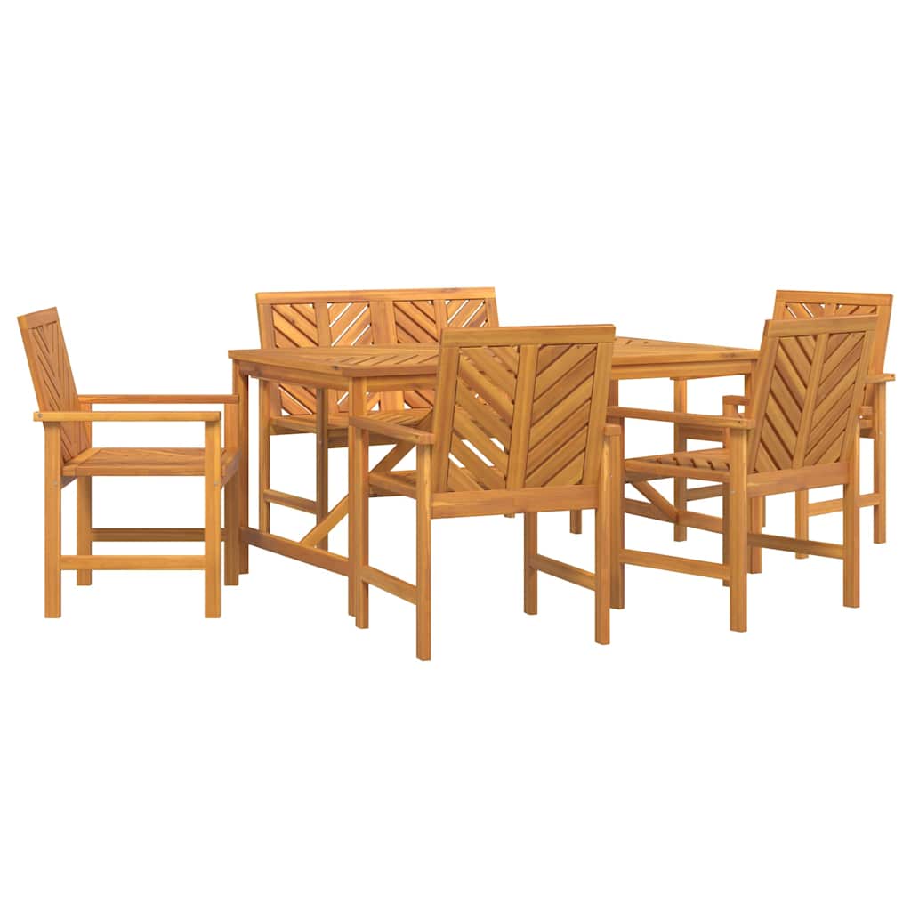 Have Spisebordssæt 6 pcs Brun 150 x 90 x 74 cm