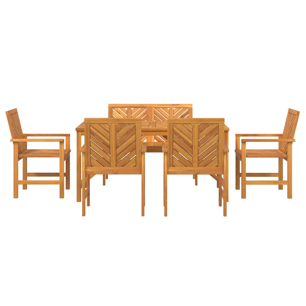 Have Spisebordssæt 6 pcs Brun 150 x 90 x 74 cm