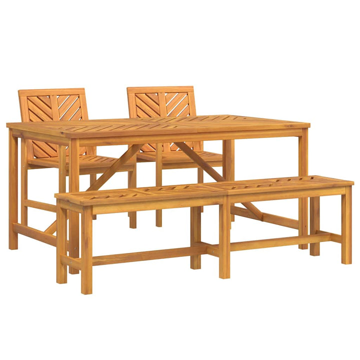 Have Spisebordssæt 4 pcs Brun 150 x 90 x 74 cm