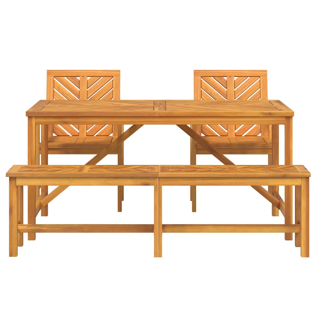 Have Spisebordssæt 4 pcs Brun 150 x 90 x 74 cm