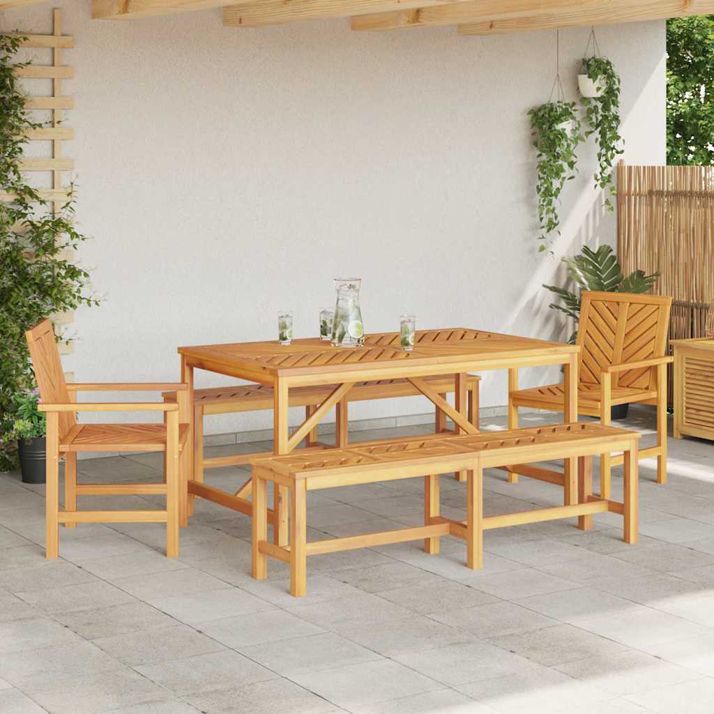 Have Spisebordssæt 5 pcs Brun 150 x 90 x 74 cm