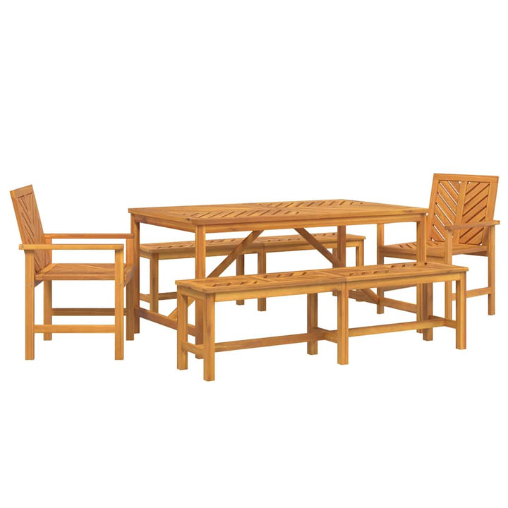 Have Spisebordssæt 5 pcs Brun 150 x 90 x 74 cm