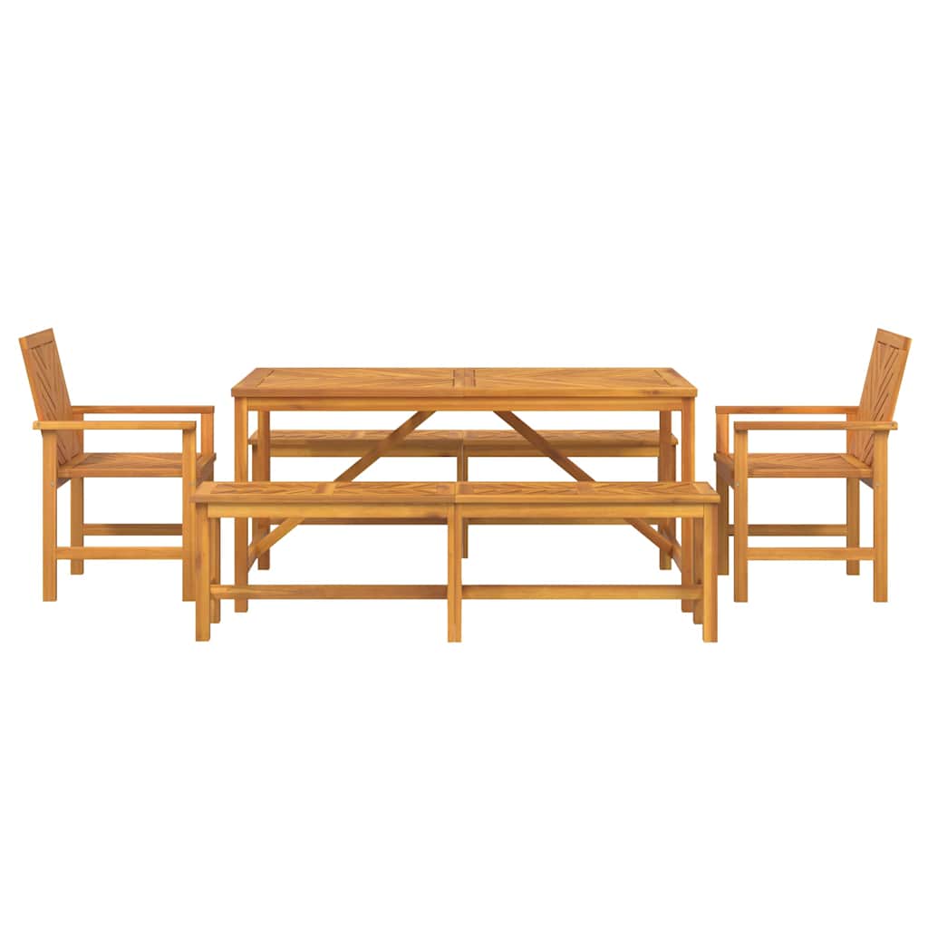 Have Spisebordssæt 5 pcs Brun 150 x 90 x 74 cm