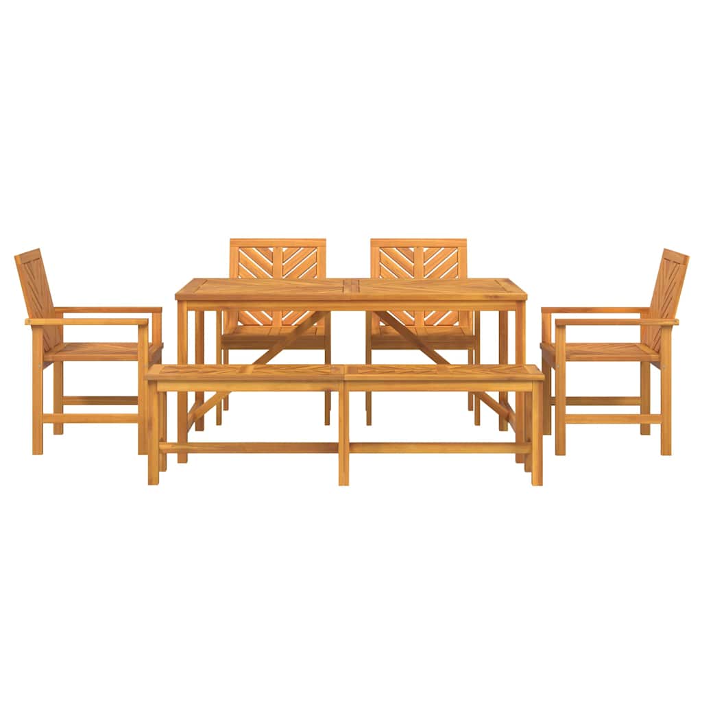 Have Spisebordssæt 6 pcs Brun 150 x 90 x 74 cm