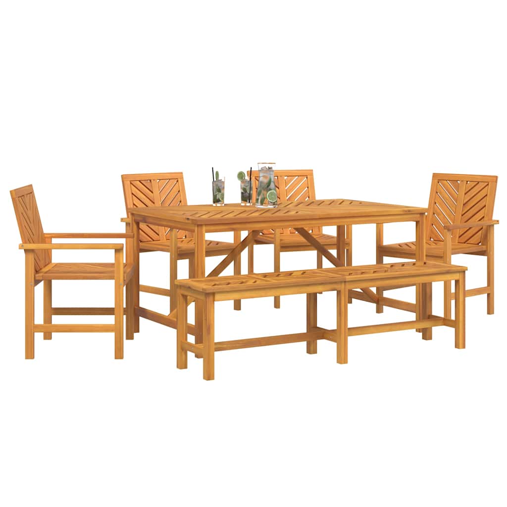 Have Spisebordssæt 6 pcs Brun 150 x 90 x 74 cm