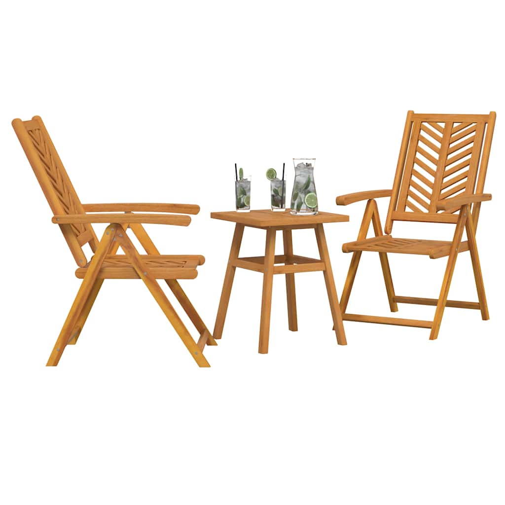 Have Bistro Sæt 3 pcs Brun Massivt akacietræ