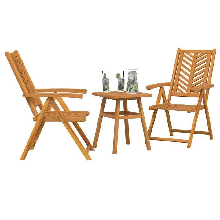 Have Bistro Sæt 3 pcs Brun Massivt akacietræ
