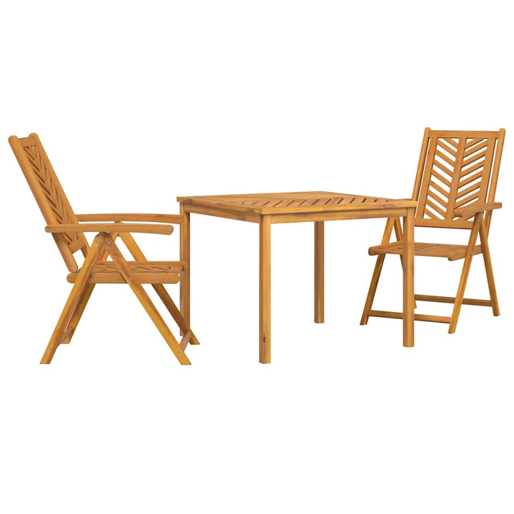 Have Spisebordssæt 3 pcs Brun 90 x 90 x 74 cm Massivt akacietræ