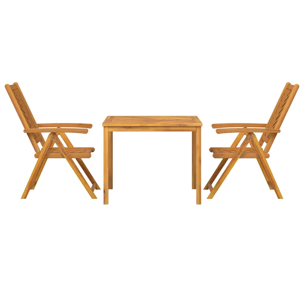 Have Spisebordssæt 3 pcs Brun 90 x 90 x 74 cm Massivt akacietræ