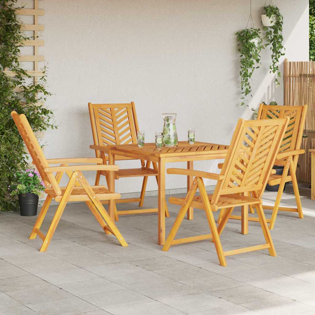 Have Spisebordssæt 5 pcs Brun 90 x 90 x 74 cm Massivt akacietræ