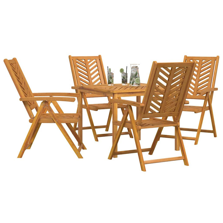Have Spisebordssæt 5 pcs Brun 90 x 90 x 74 cm Massivt akacietræ