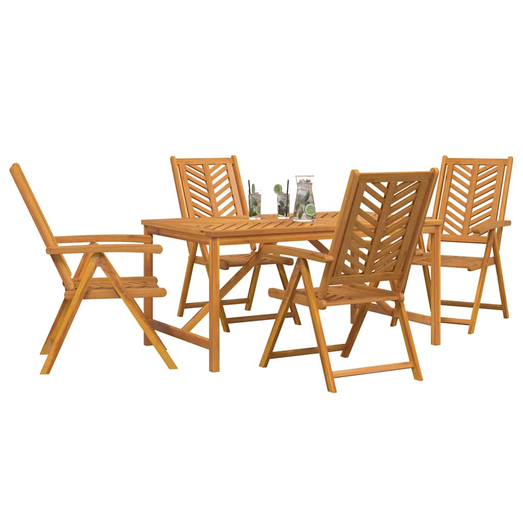 Have Spisebordssæt 5 pcs Brun 150 x 90 x 74 cm