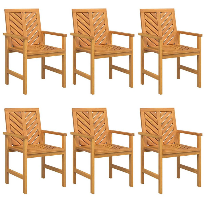 Have Spiseborde 6 pcs Brun 59 x 62,5 x 89 cm Massivt akacietræ