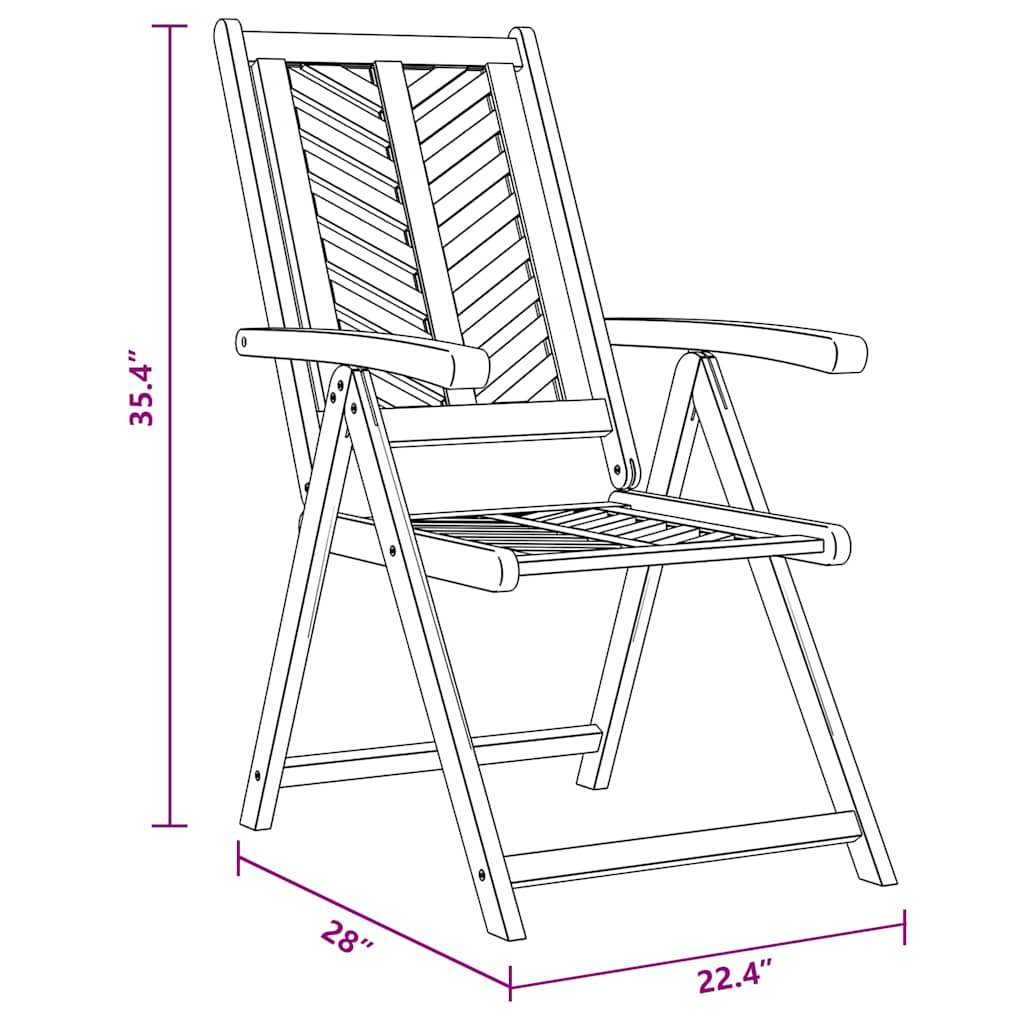 Rygning stol 4 pcs Brun 57 x 71 x 90 cm træ