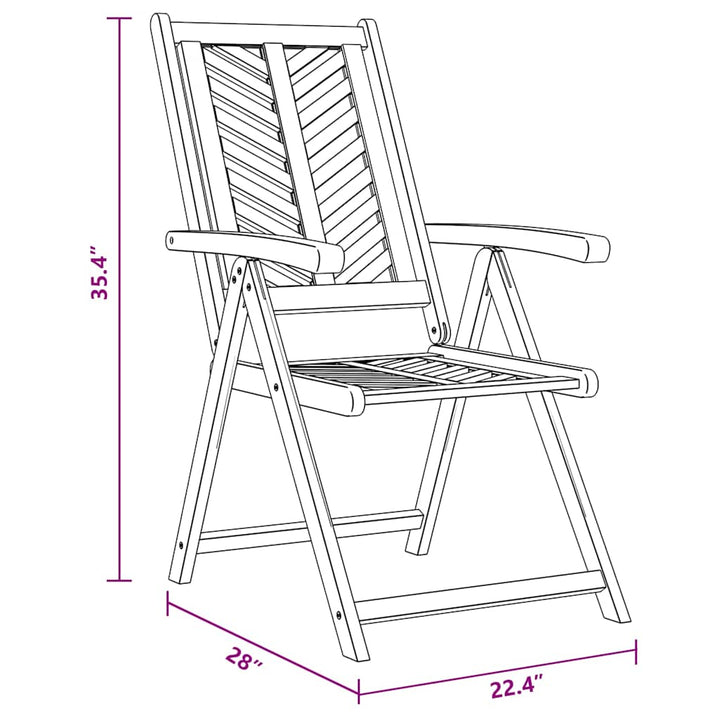 Rygning stol 4 pcs Brun 57 x 71 x 90 cm træ