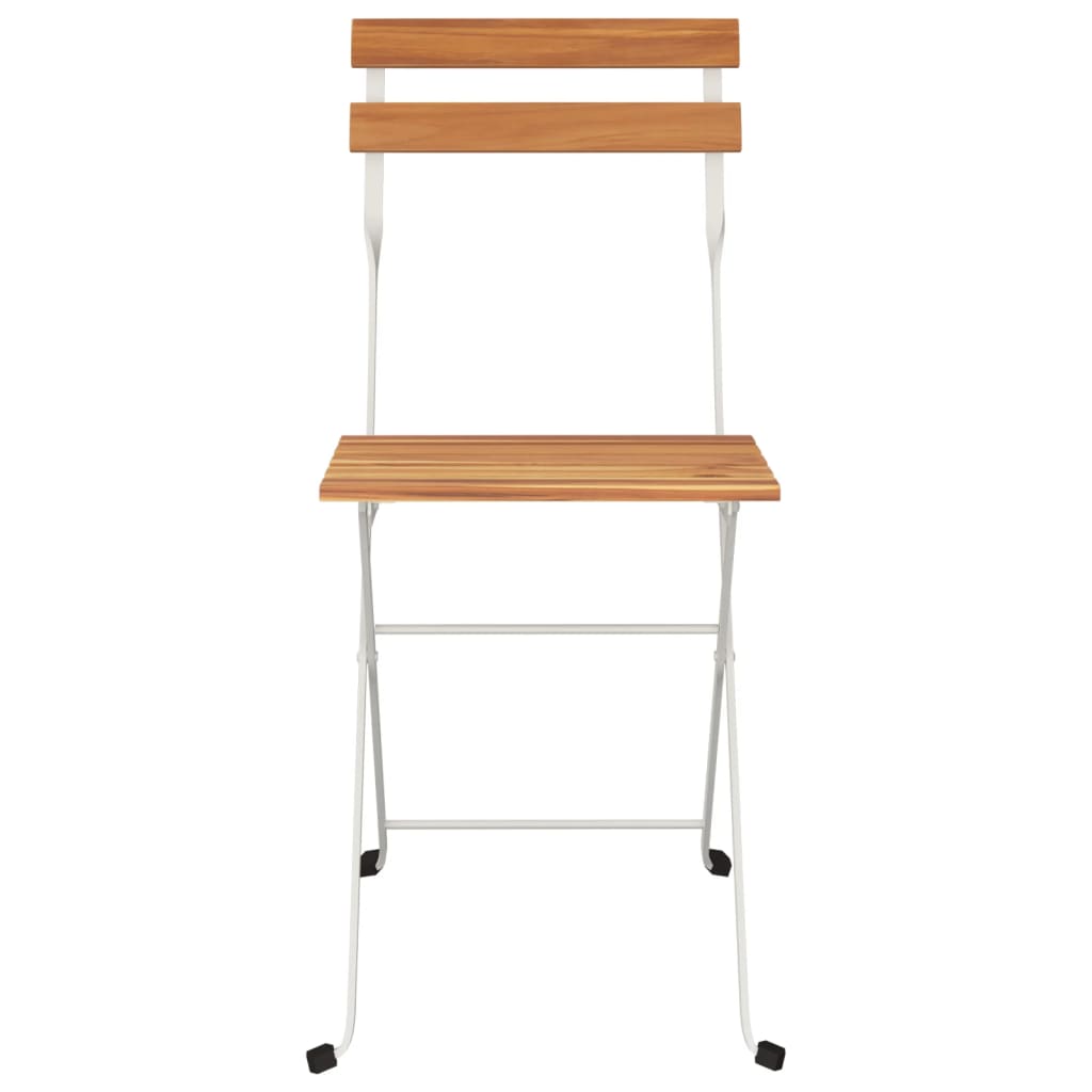 foldbare bistrostole 4 stk. massivt akacietræ og stål
