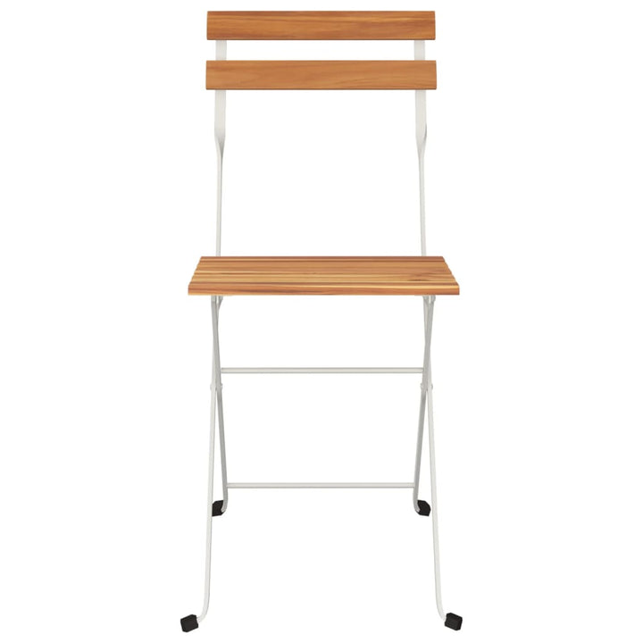 foldbare bistrostole 4 stk. massivt akacietræ og stål
