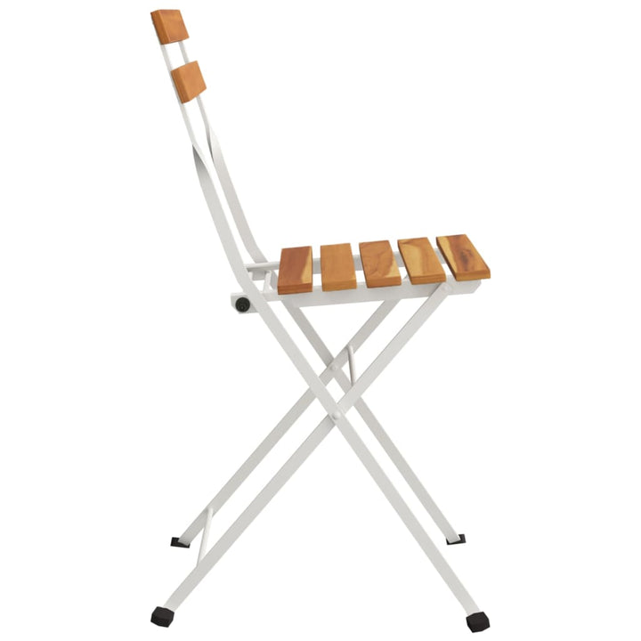 foldbare bistrostole 4 stk. massivt akacietræ og stål