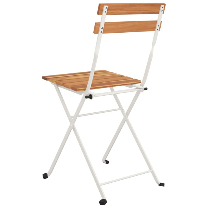 foldbare bistrostole 4 stk. massivt akacietræ og stål