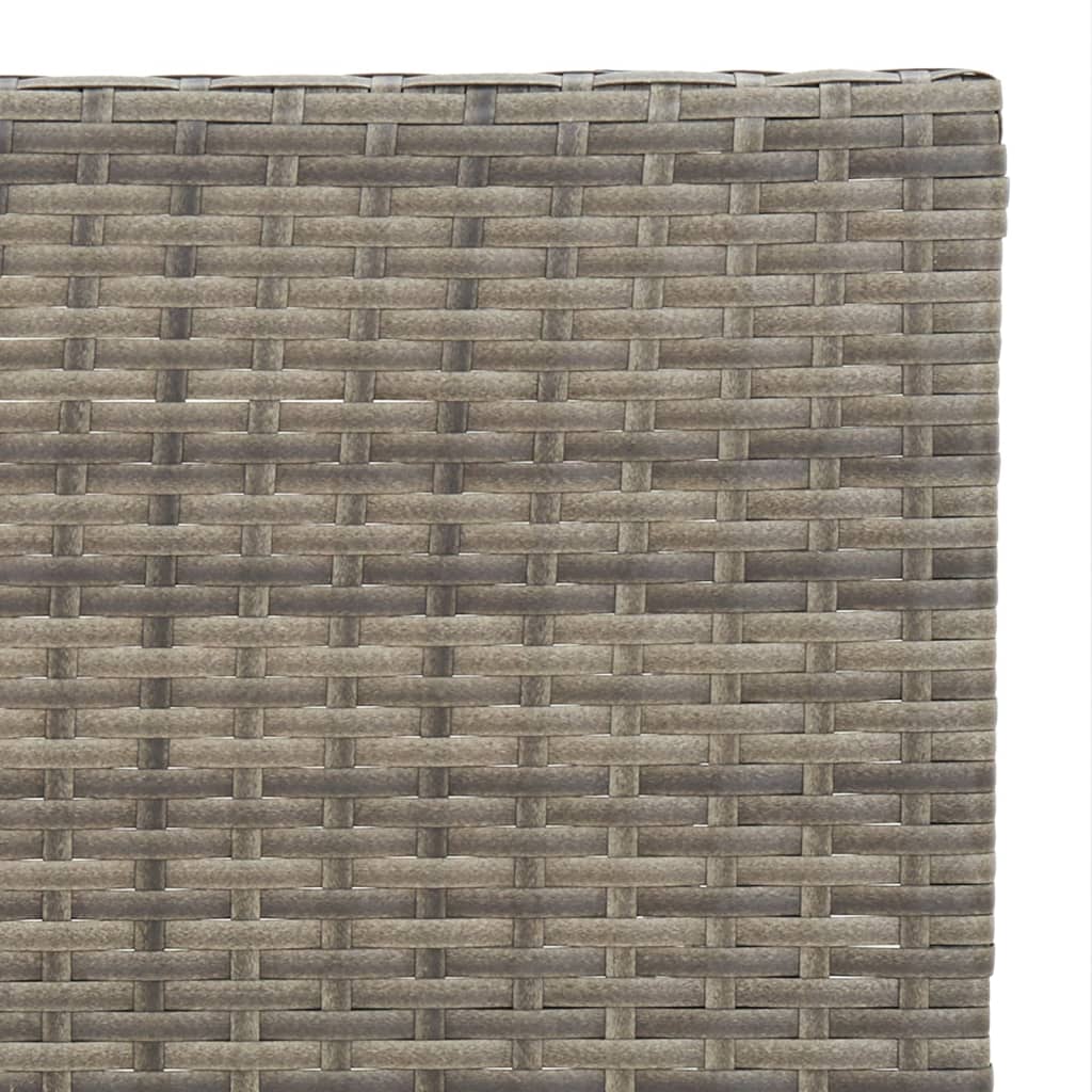foldbart bistrosæt 3 dele polyrattan grå