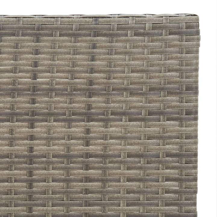 foldbart bistrosæt 3 dele polyrattan grå