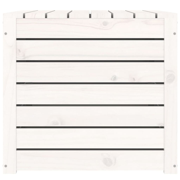 havekasse 101x50,5x46,5 cm massivt fyrretræ hvid