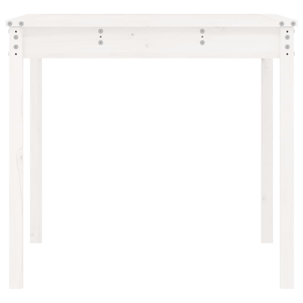havebord 121x82,5x76 cm massivt fyrretræ hvid