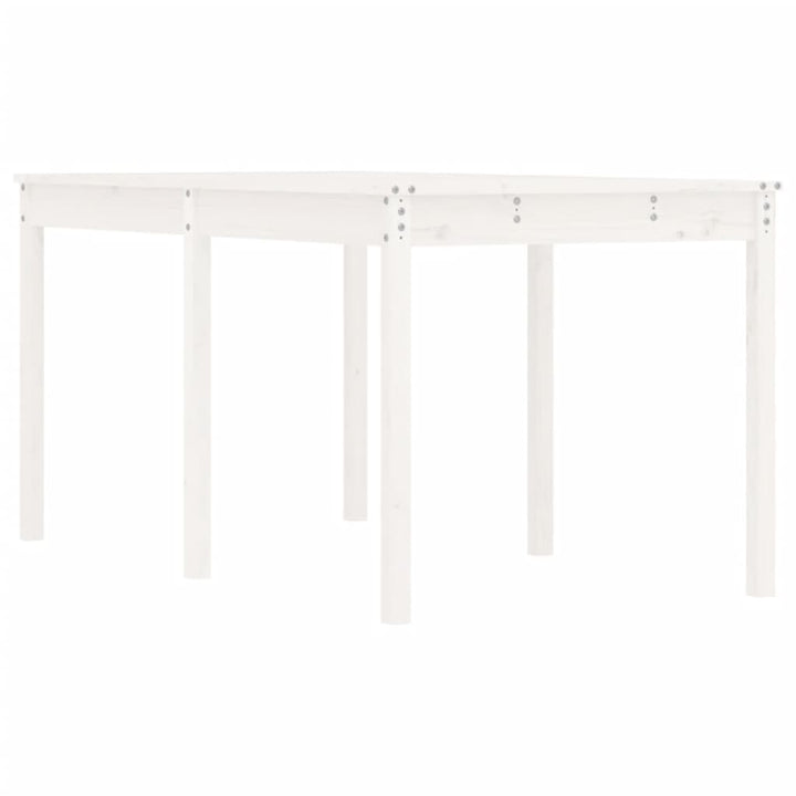 havebord 159,5x82,5x76 cm massivt fyrretræ hvid