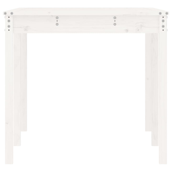 havebord 159,5x82,5x76 cm massivt fyrretræ hvid