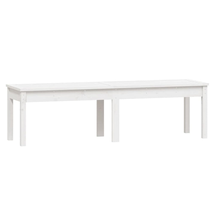 2-personers havebænk 159,5x44x45 cm massivt fyrretræ hvid