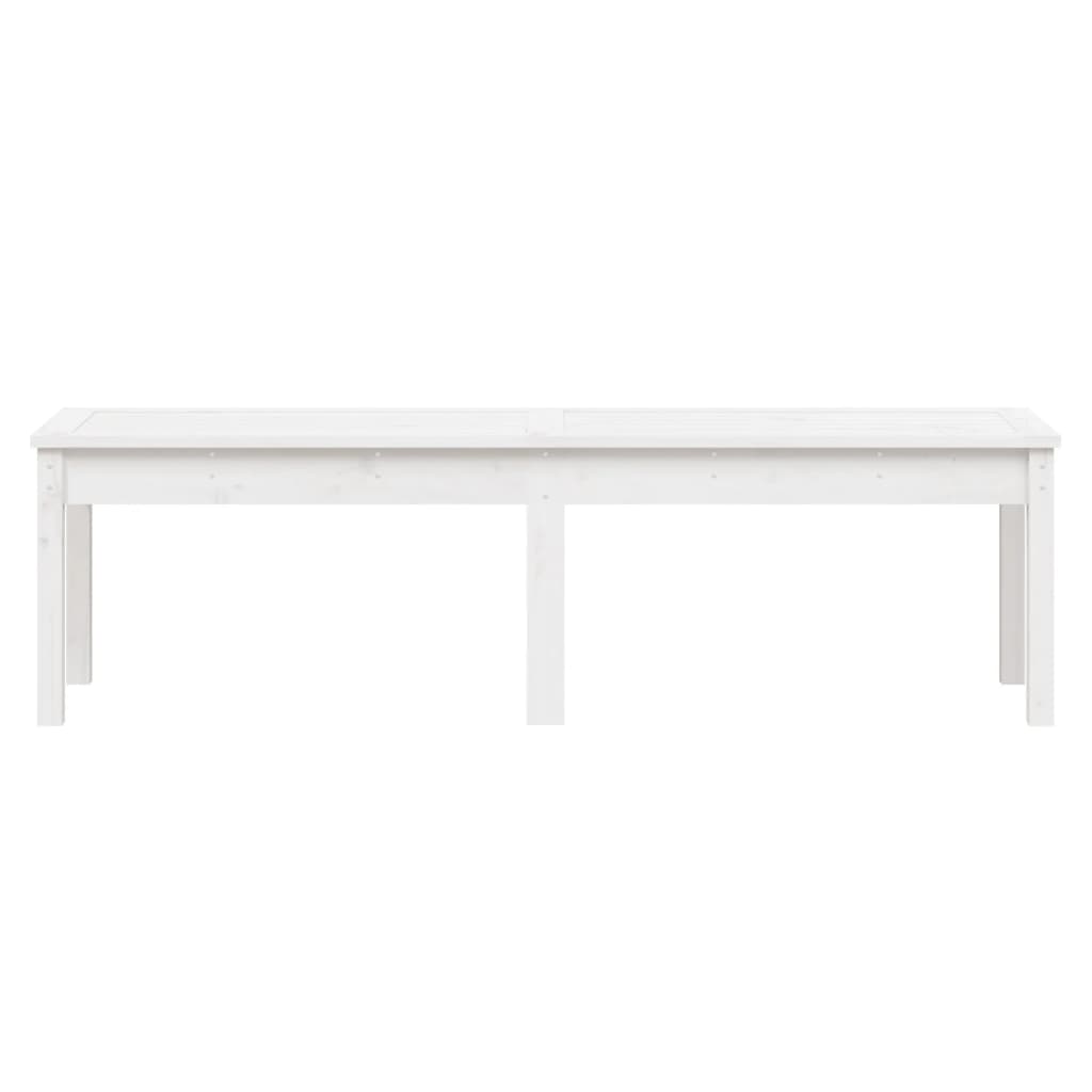 2-personers havebænk 159,5x44x45 cm massivt fyrretræ hvid