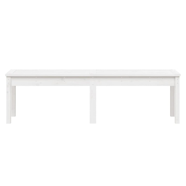 2-personers havebænk 159,5x44x45 cm massivt fyrretræ hvid
