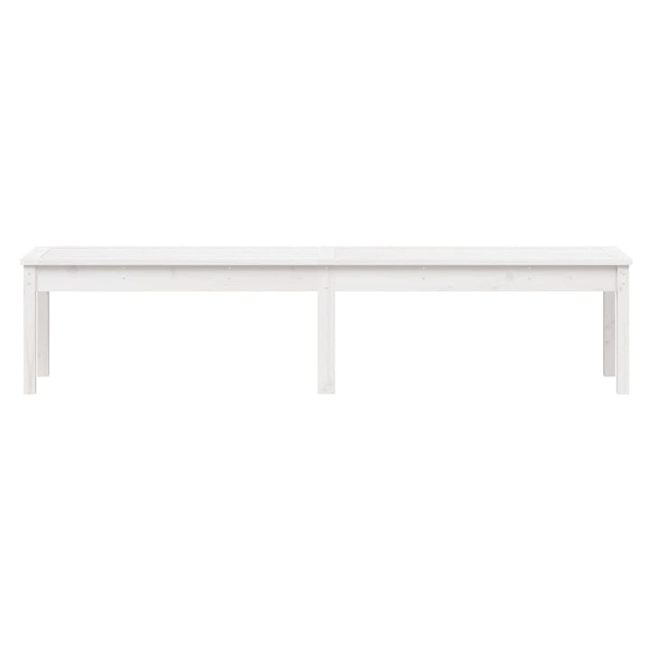 2-personers havebænk 203,5x44x45 cm massivt fyrretræ hvid