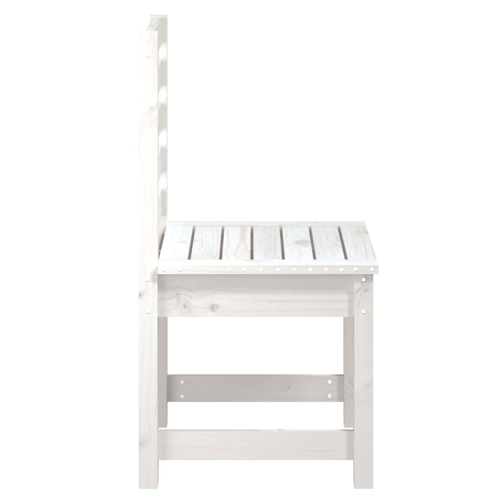 havestole 2 stk. 50x48x91,5 cm massivt fyrretræ hvid