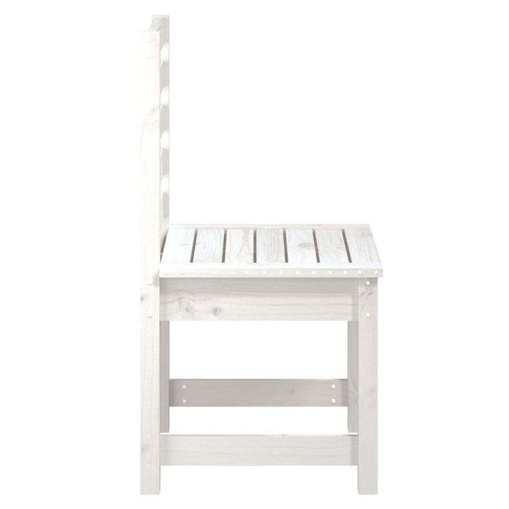 havestole 2 stk. 50x48x91,5 cm massivt fyrretræ hvid