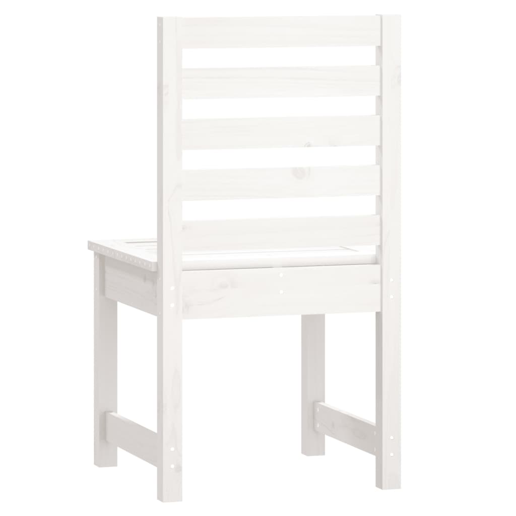 havestole 2 stk. 50x48x91,5 cm massivt fyrretræ hvid