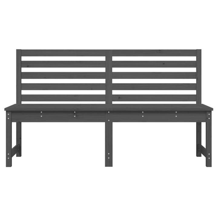 havebænk 157,5 cm massivt fyrretræ grå