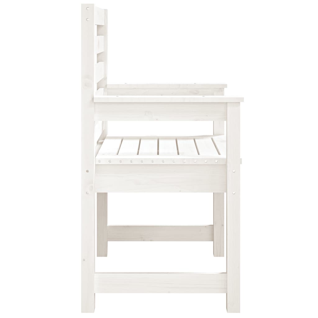 havestole 2 stk. 60x48x91 cm massivt fyrretræ hvid